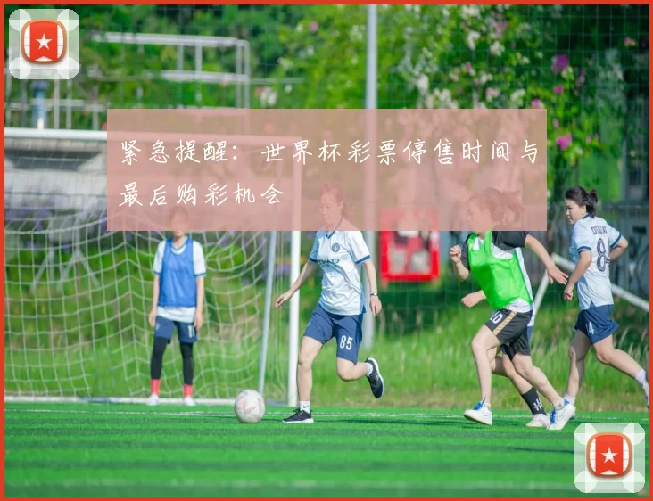 紧急提醒：世界杯彩票停售时间与最后购彩机会