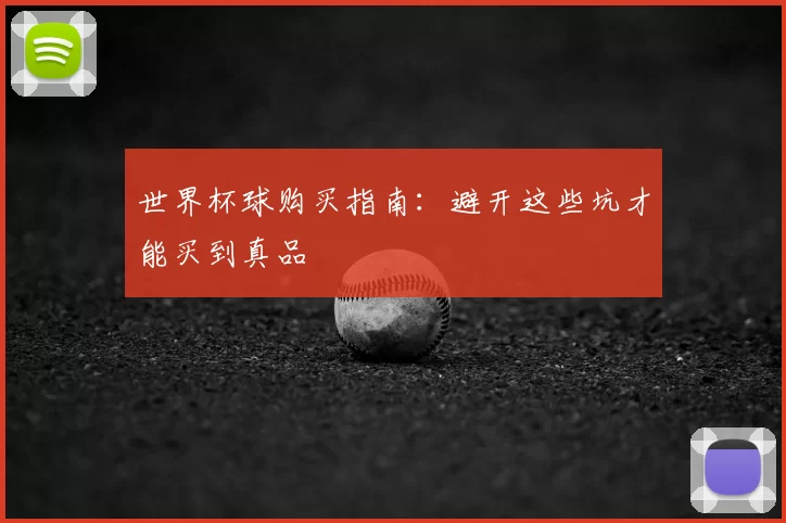 世界杯球购买指南:避开这些坑才能买到真品